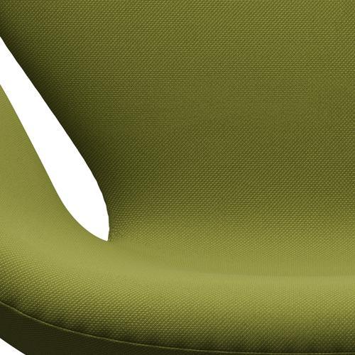 Fritz Hansen Swan Lounge stol, satin børstet aluminium/stålcut lys militærgrøn