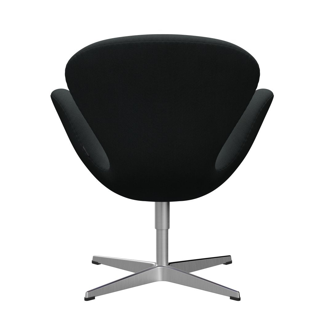 Fritz Hansen Swan Lounge Chair, Satin Brushed Aluminium/Steelcut Carbon