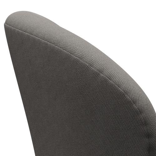 Fritz Hansen Swan Lounge Chair, Satin Brushed Aluminium/Steelcut Medium Grey