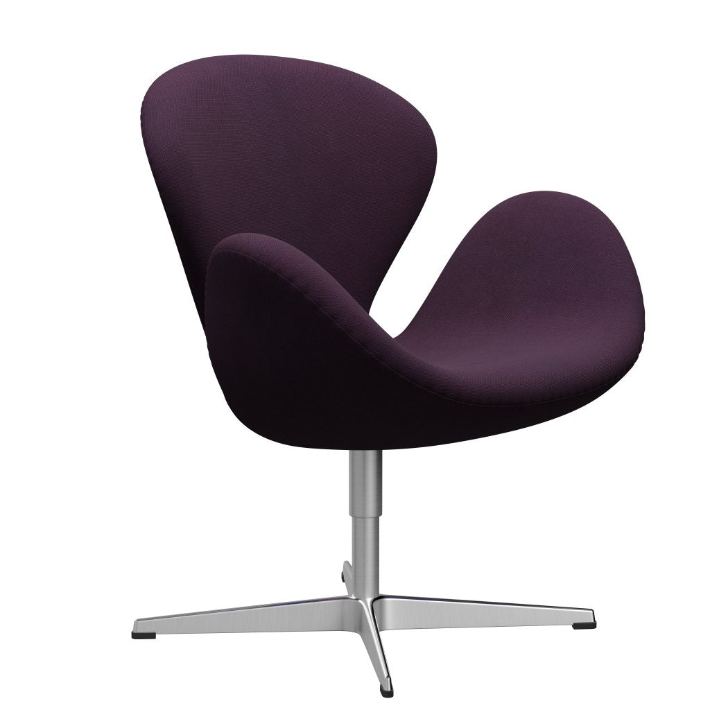 Fritz Hansen Swan Lounge stol, satin børstet aluminium/stålcut Middle Violet