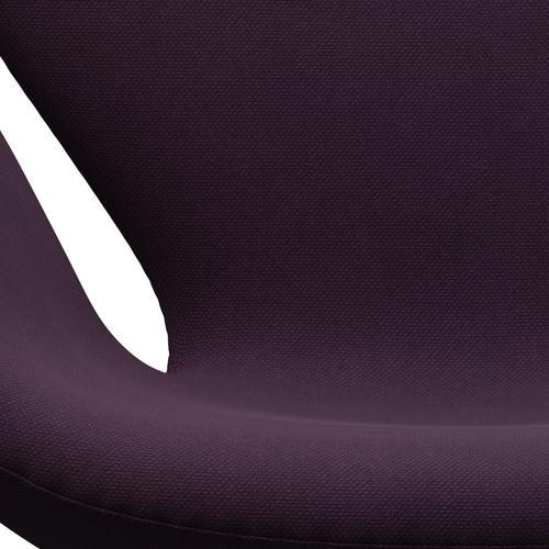 Fritz Hansen Swan Lounge Chair, Satin Brushed Aluminium/Steelcut Middle Violet