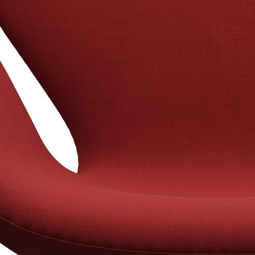 Fritz Hansen Swan Lounge stol, satin børstet aluminium/stålcut rød