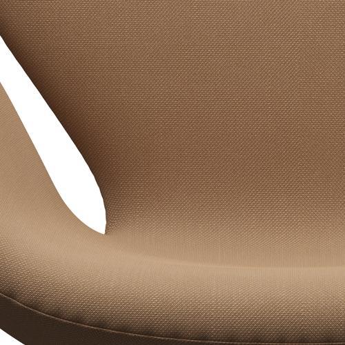 Fritz Hansen Swan Lounge stol, satin børstet aluminium/stålcut sand mørk/beige