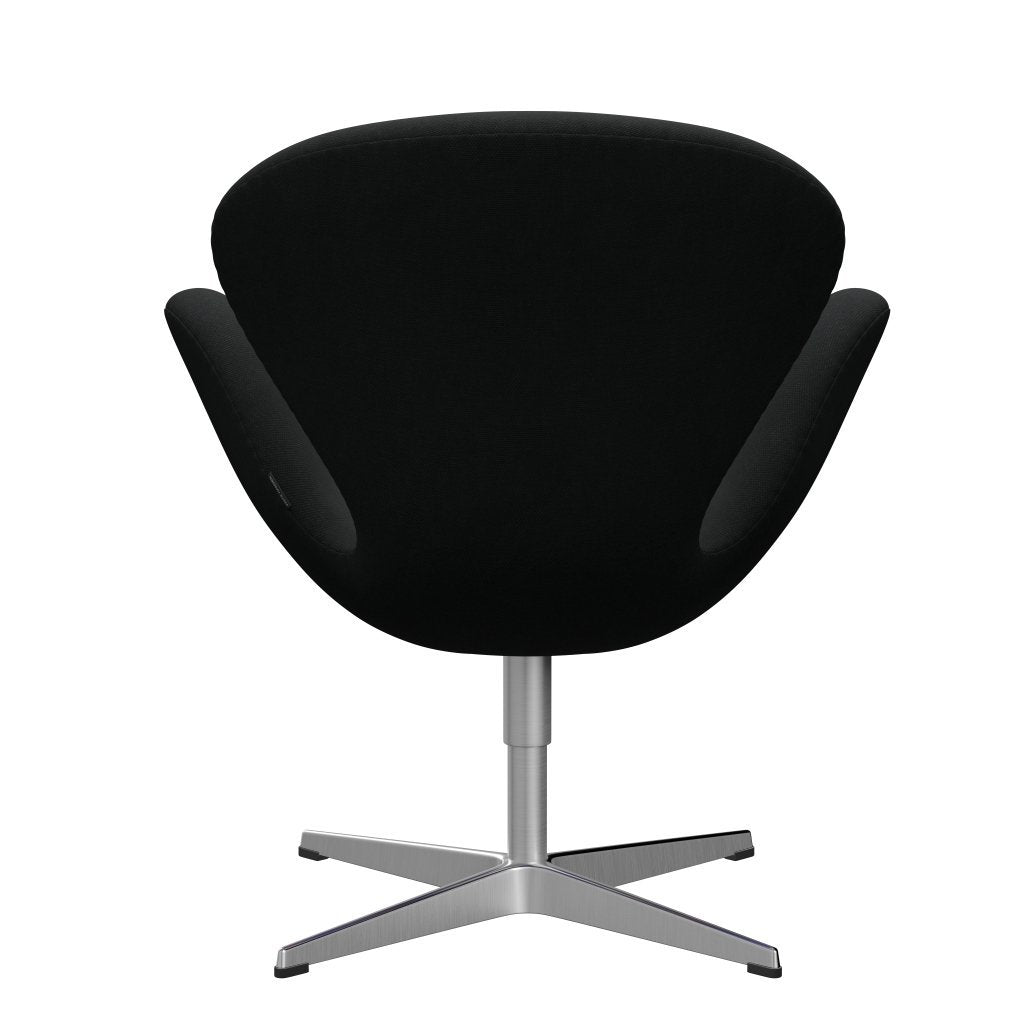 Fritz Hansen Swan Lounge stol, satin børstet aluminium/stålcut sort