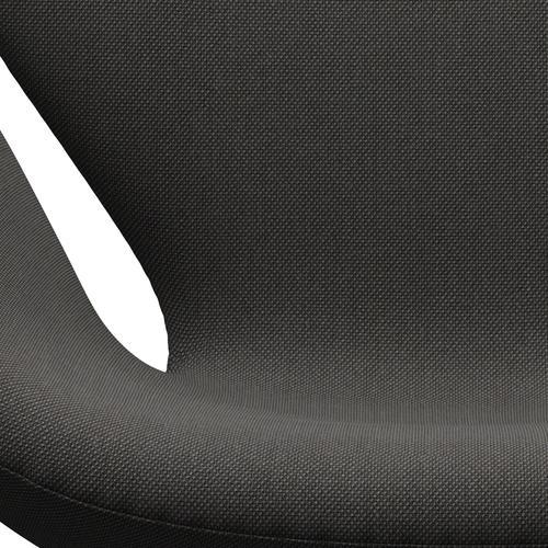 Fritz Hansen Swan Lounge Chair, Satin Brushed Aluminium/Steelcut Trio Dark Grey