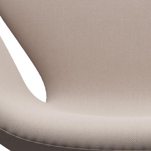 Fritz Hansen Swan Lounge stol, satin børstet aluminium/stålcut trio lys beige