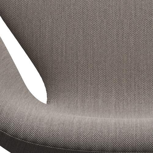 Fritz Hansen Swan Lounge stol, satin børstet aluminium/stålcut trio pink/hvid/sort
