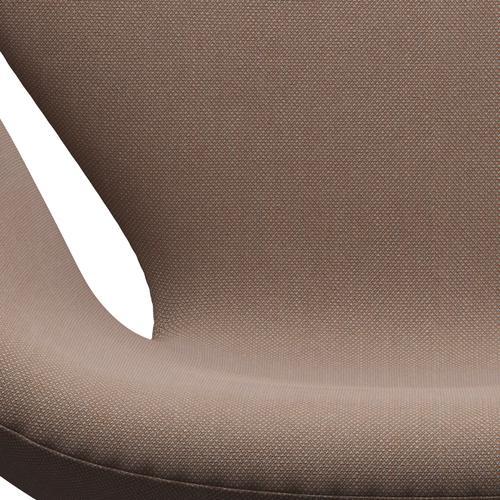 Fritz Hansen Swan Lounge stol, satin børstet aluminium/stålcut trio sandfarver
