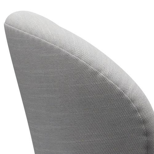 Fritz Hansen Swan Lounge Chair, Satin Brushed Aluminium/Sunniva Natural/Light Grey