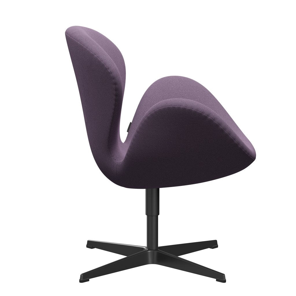 Fritz Hansen Swan Lounge stol, sort lakeret/fange lys violet