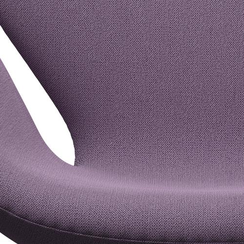 Fritz Hansen Swan Lounge Chair, Black Lacquered/Capture Light Violet