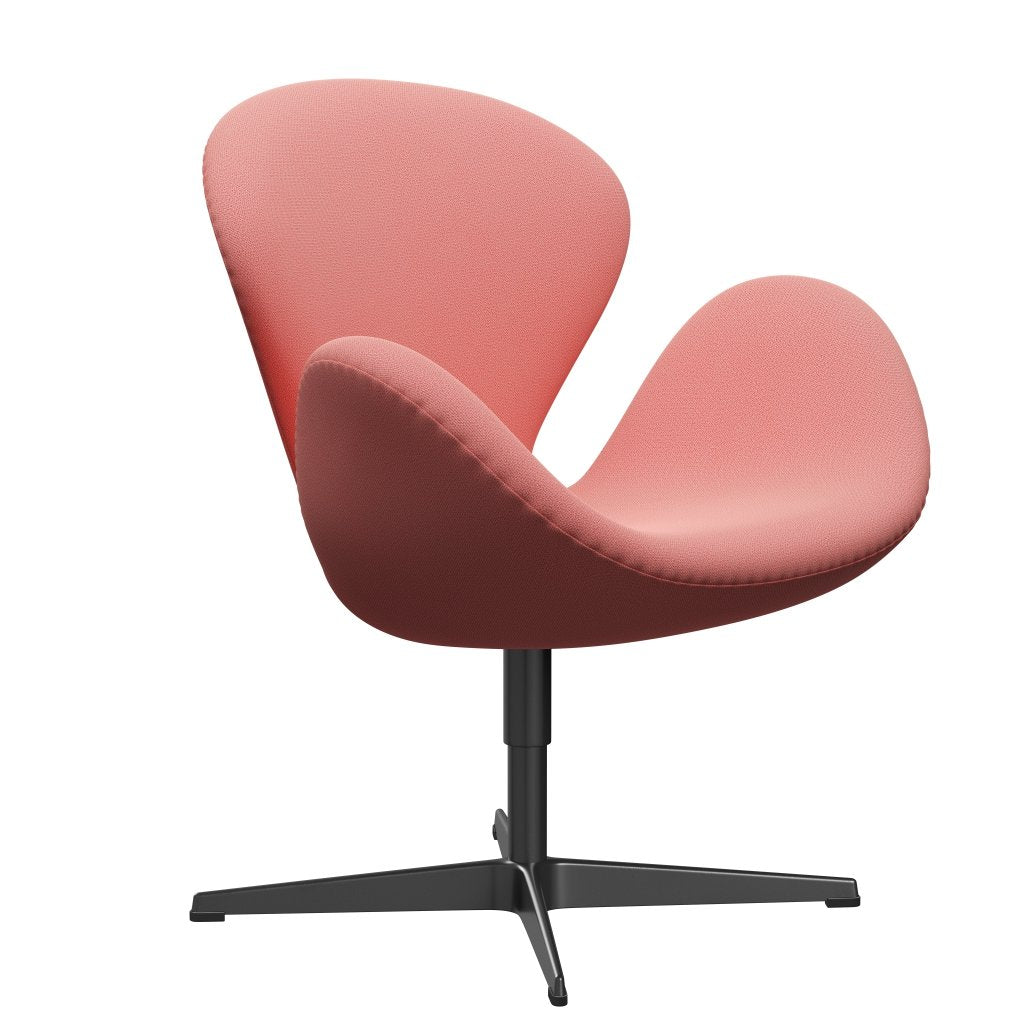 Fritz Hansen Swan Lounge Chair, Black Lacquered/Capture Coral