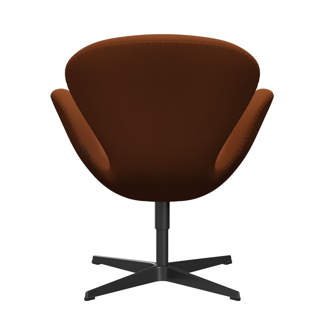 Fritz Hansen Swan Lounge stol, sort lakeret/fangstrust/orange