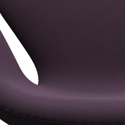 Fritz Hansen Swan Lounge Chair, Black Lacquered/Capture Violet Dark