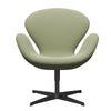 Fritz Hansen Swan Lounge stol, sort lakeret/fange blød grøn