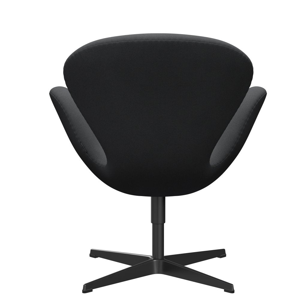 Fritz Hansen Swan Lounge Chair, Black Lacquered/Christianshavn Grey Uni