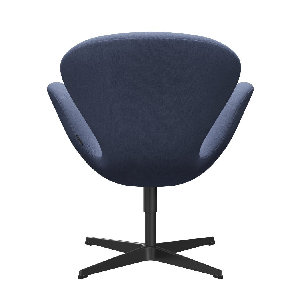 Fritz Hansen Swan Lounge Chair, Black Lacquered/Christianshavn Light Blue Uni
