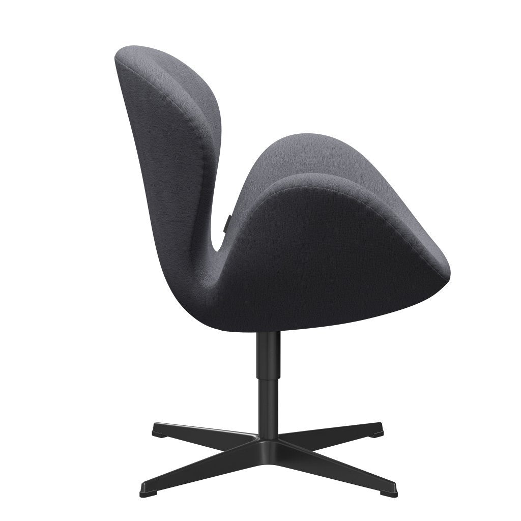 Fritz Hansen Swan Lounge Chair, Black Lacquered/Christianshavn Light Grey