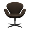 Fritz Hansen Swan Lounge Chair, Black Lacquered/Comfort Beige/Sand