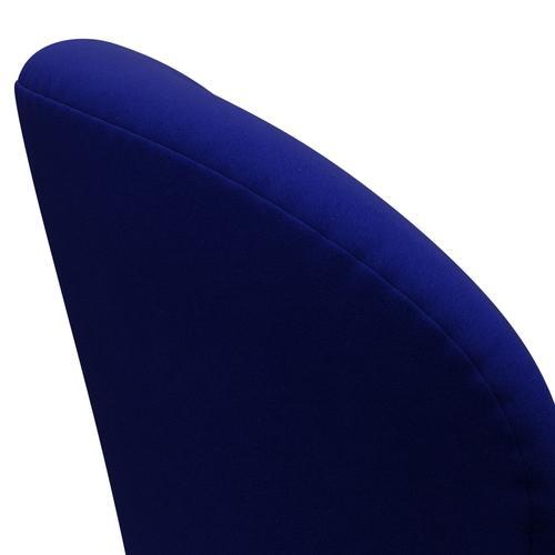 Fritz Hansen Swan Lounge Chair, Black Lacquered/Comfort Blue (66008)