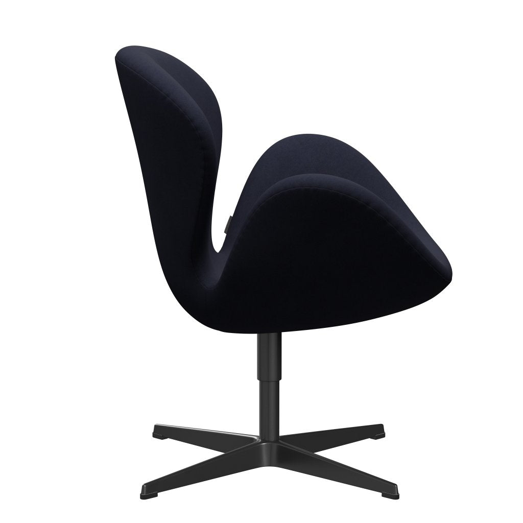 Fritz Hansen Swan Lounge Chair, Black Lacquered/Comfort Earth Grey