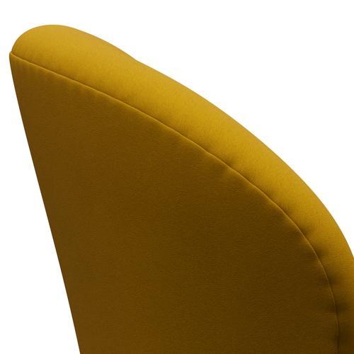 Fritz Hansen Swan Lounge Chair, Black Lacquered/Comfort Yellow (62004)