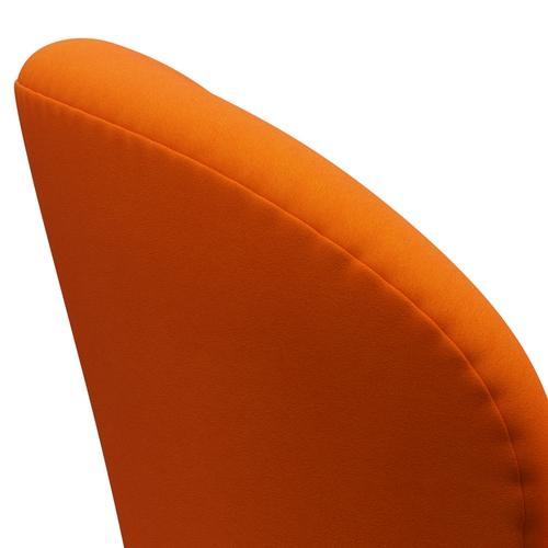 Fritz Hansen Swan Lounge Chair, Black Lacquered/Comfort Yellow/Orange