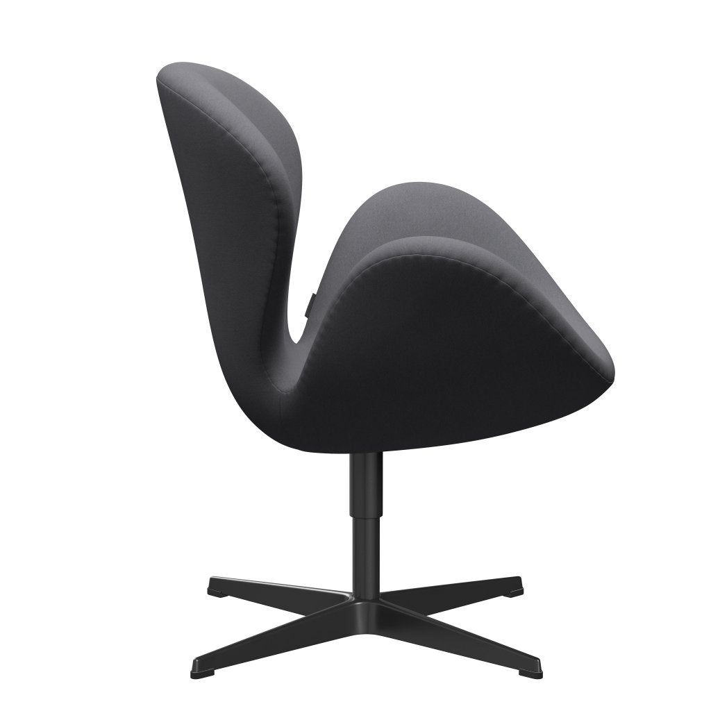 Fritz Hansen Swan Lounge Chair, Black Lacquered/Comfort Grey (01012)