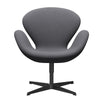 Fritz Hansen Swan Lounge stol, sort lakeret/komfortgrå (01012)