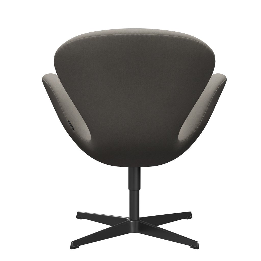 Fritz Hansen Swan Lounge Chair, Black Lacquered/Comfort Grey (60003)