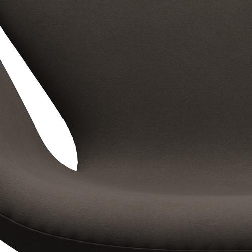 Fritz Hansen Swan Lounge Chair, Black Lacquered/Comfort Grey (61014)