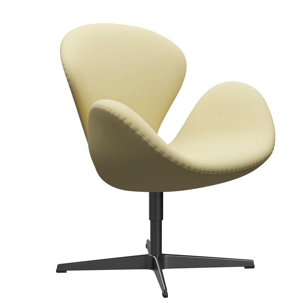 Fritz Hansen Swan Lounge Chair, Black Lacquered/Comfort Grey (68008)
