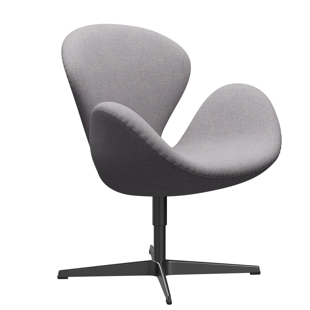 Fritz Hansen Swan Lounge stol, sort lakeret/divina md cool lysegrå