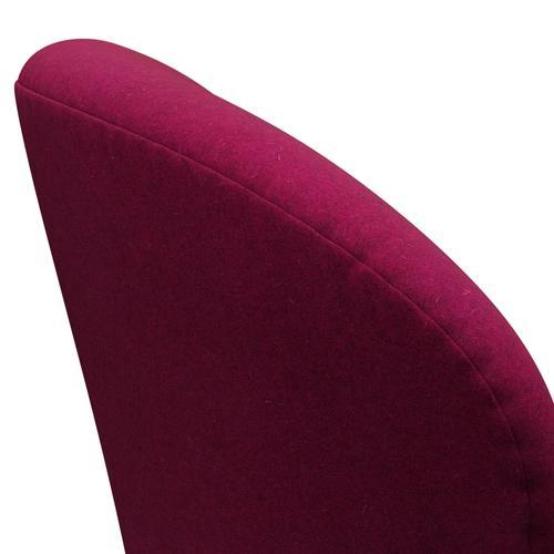 Fritz Hansen Swan Lounge Chair, Black Lacquered/Divina Melange Pink Lipstick