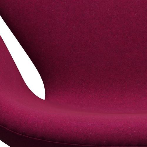 Fritz Hansen Swan Lounge stol, sort lakeret/divina melange lyserød læbestift