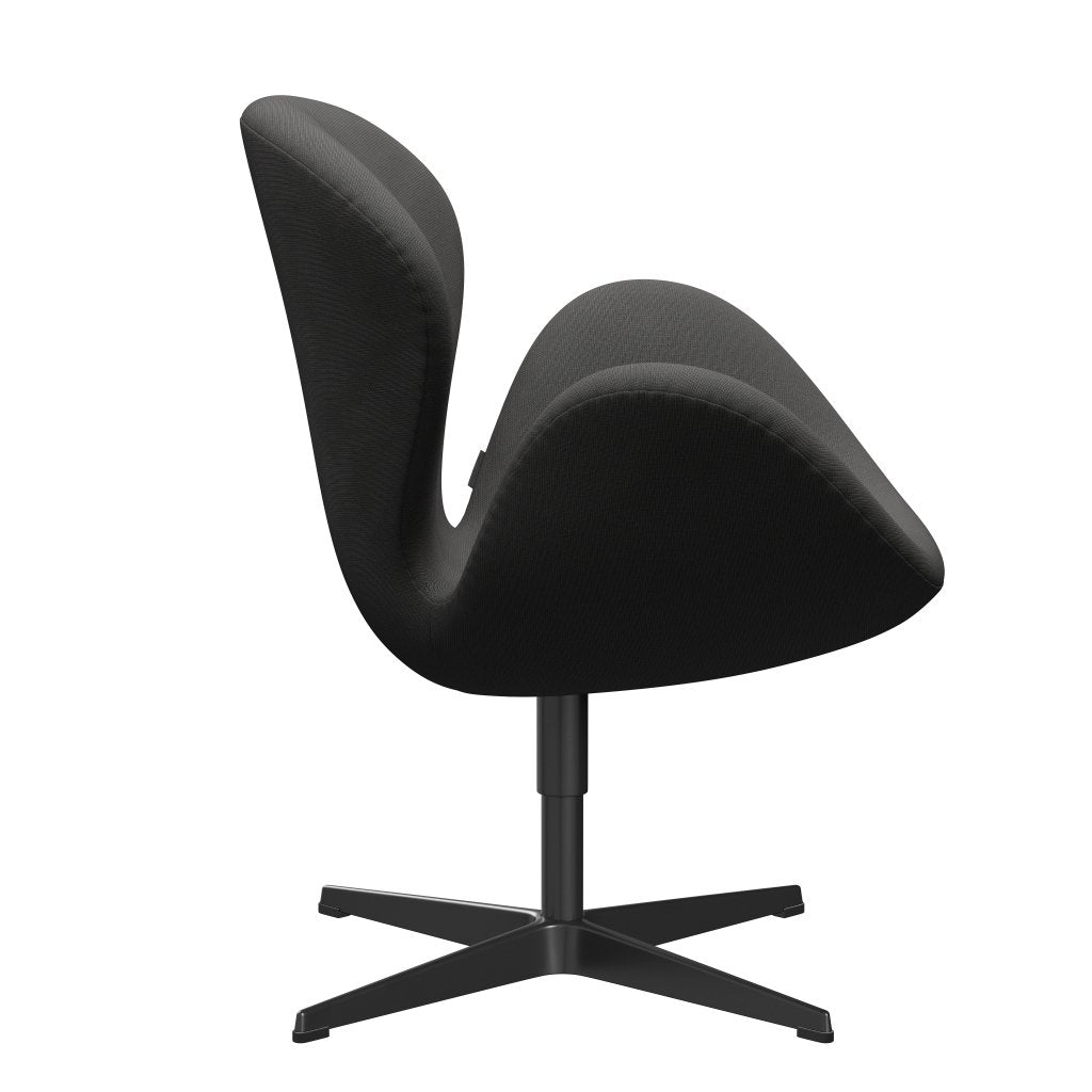 Fritz Hansen Swan Lounge Chair, Black Lacquered/Fame Dark Grey