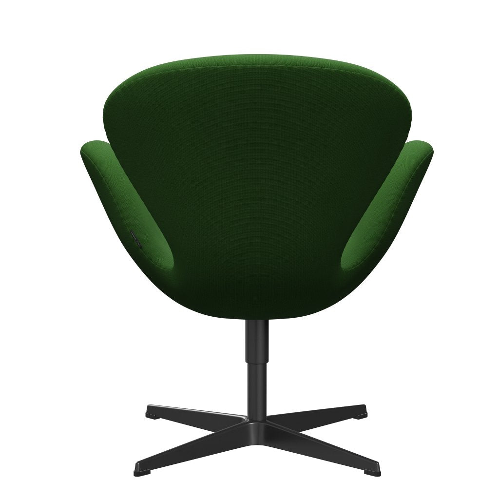Fritz Hansen Swan Lounge Chair, Black Lacquered/Fame Grass Green