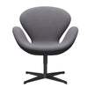 Fritz Hansen Swan Lounge Chair, Black Lacquered/Fame Grey (60078)