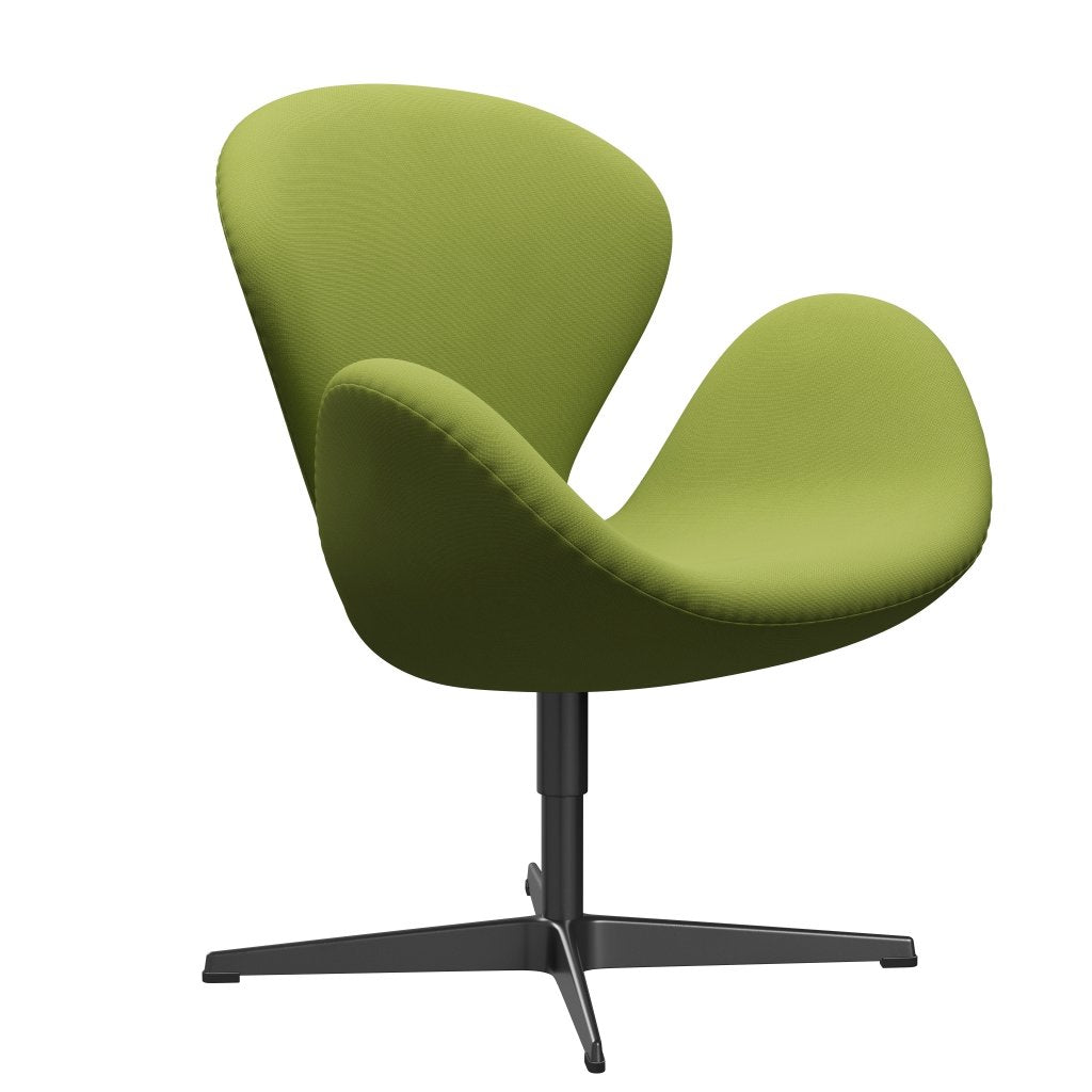 Fritz Hansen Swan Lounge stol, sort lakeret/berømmelse lysgræs grøn