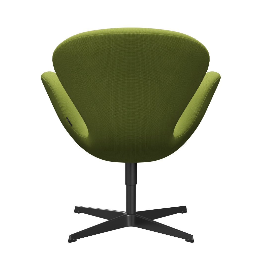 Fritz Hansen Swan Lounge Chair, Black Lacquered/Fame Light Grass Green