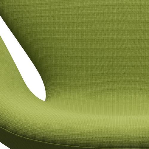Fritz Hansen Swan Lounge Chair, Black Lacquered/Fame Light Grass Green