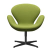 Fritz Hansen Swan Lounge stol, sort lakeret/berømmelse lysgræs grøn