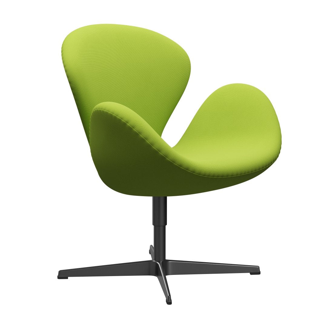 Fritz Hansen Swan Lounge Chair, Black Lacquered/Fame Neon Green