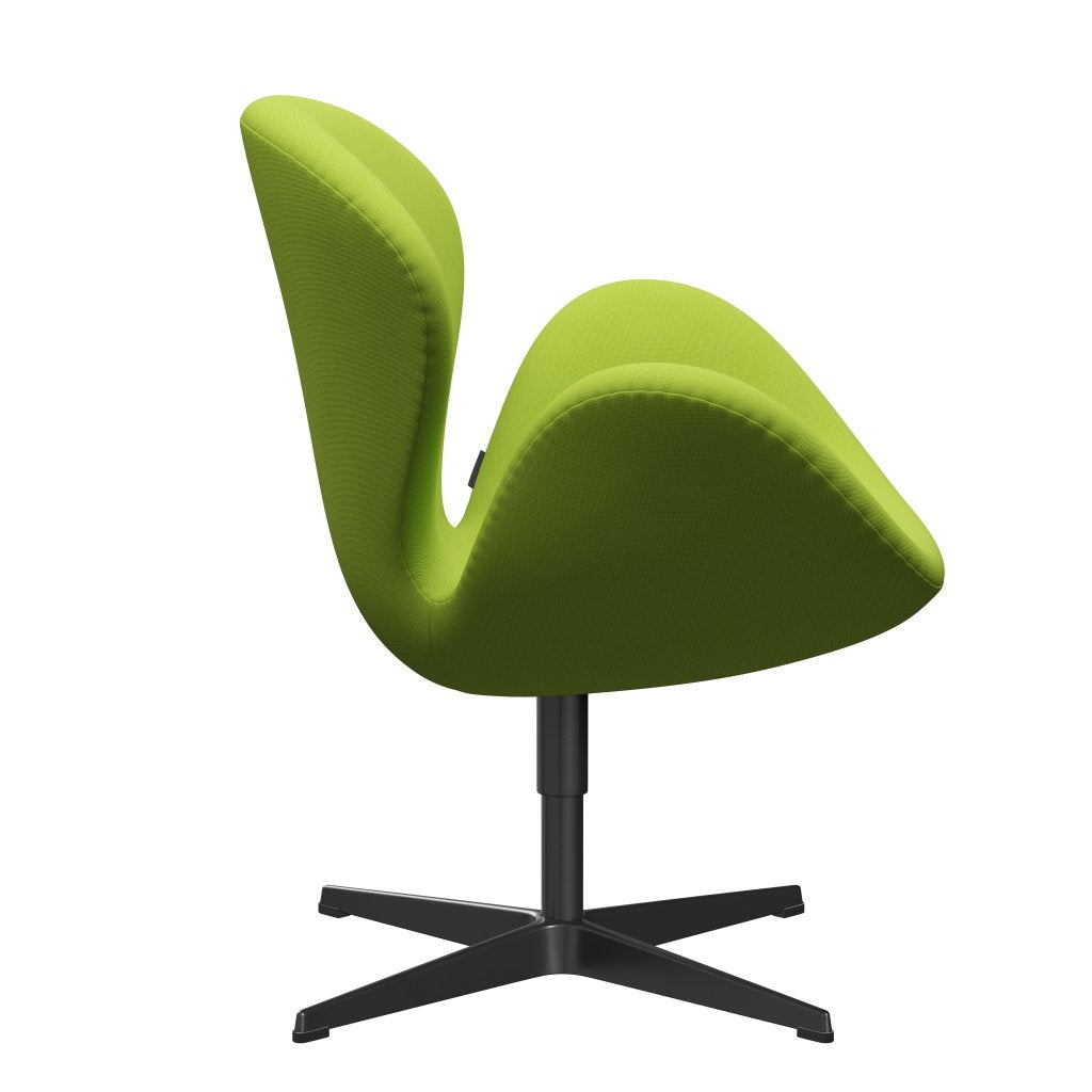 Fritz Hansen Swan Lounge Chair, Black Lacquered/Fame Neon Green