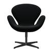 Fritz Hansen Swan Lounge Chair, Black Lacquered/Fame Black
