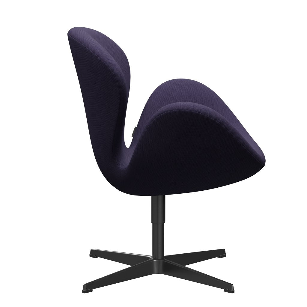 Fritz Hansen Swan Lounge Chair, Black Lacquered/Fame Violet Dark