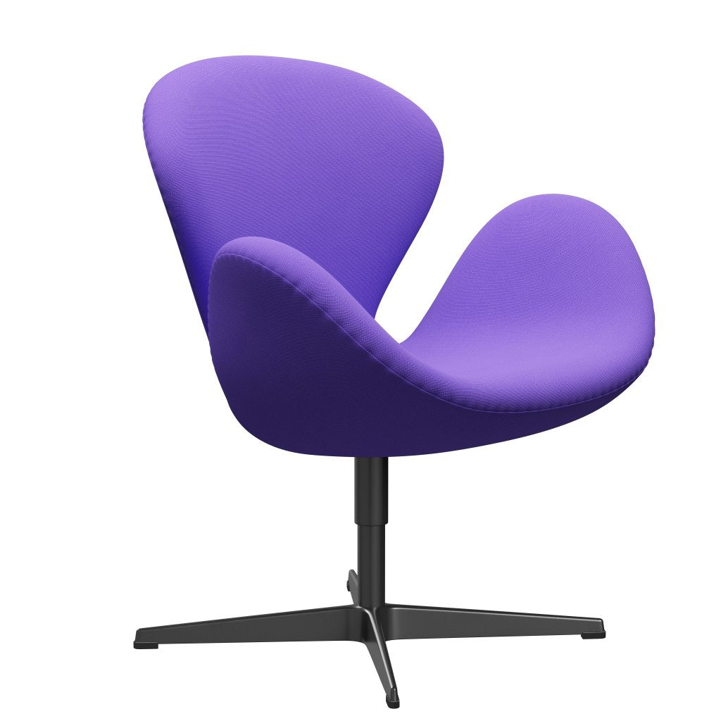 Fritz Hansen Swan Lounge Chair, Black Lacquered/Fame Violet Light
