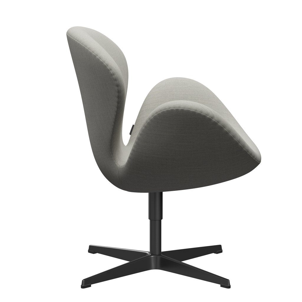 Fritz Hansen Swan Lounge Chair, Black Lacquered/Fiord Beige/Stone