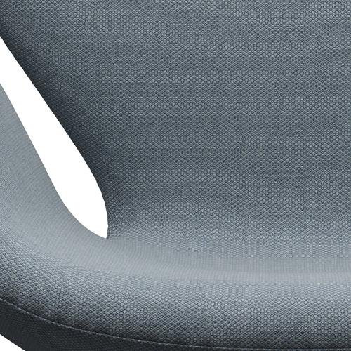 Fritz Hansen Swan Lounge stol, sort lakeret/fiord blå/grå