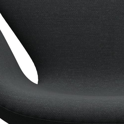 Fritz Hansen Swan Lounge Chair, Black Lacquered/Fiord Dark Grey Multicoloured